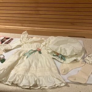 American Girl Samantha Lawn Party outfit and Party Shoes and Socks Vtg 2004